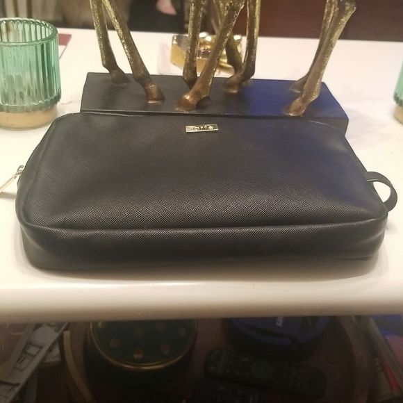 Tarte Cosmetics Toiletries Bag 9" X 6" Black Stefano Leather Look EUC! - Picture 8 of 9